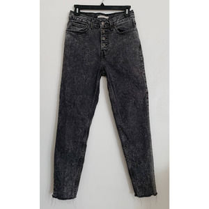 Far Fetched Grey Levi's Exposed Button Mom Jeans 27